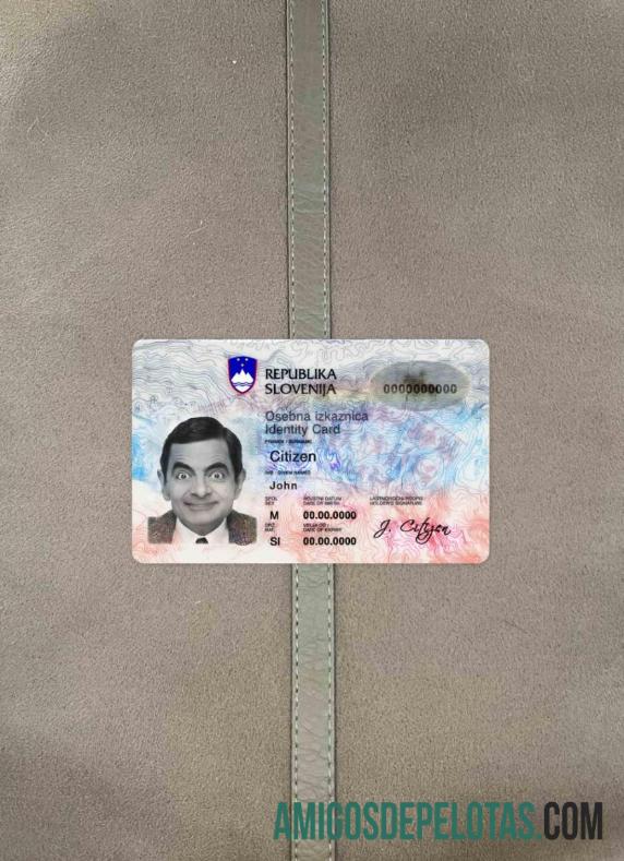 Slovenia ID olhar de foto frente exemplo